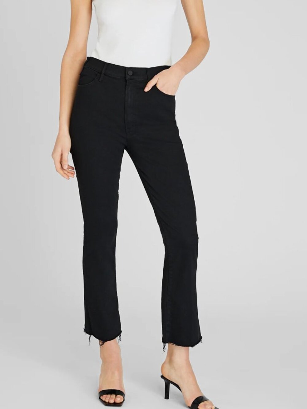MOTHER | Hustler Ankle Fray Jeans in Not Guilty